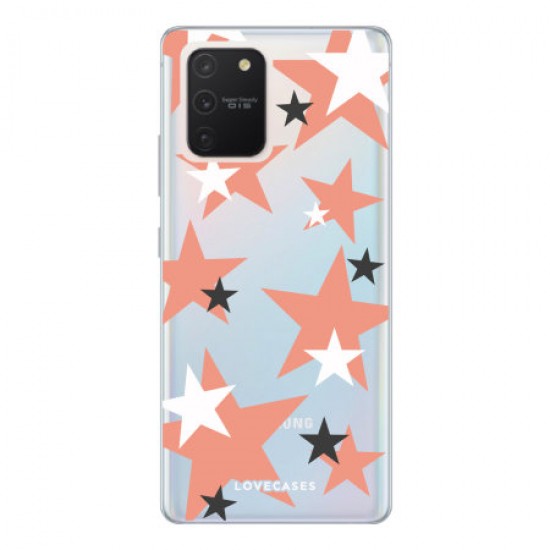 LoveCases Samsung Galaxy S10 Lite Gel Case - Pink Stars