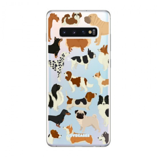 LoveCases Samsung S10 Dogs Clear Phone Case