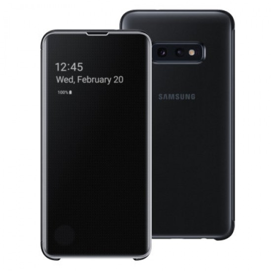 Official Samsung Galaxy S10e Clear View Cover Case - Black