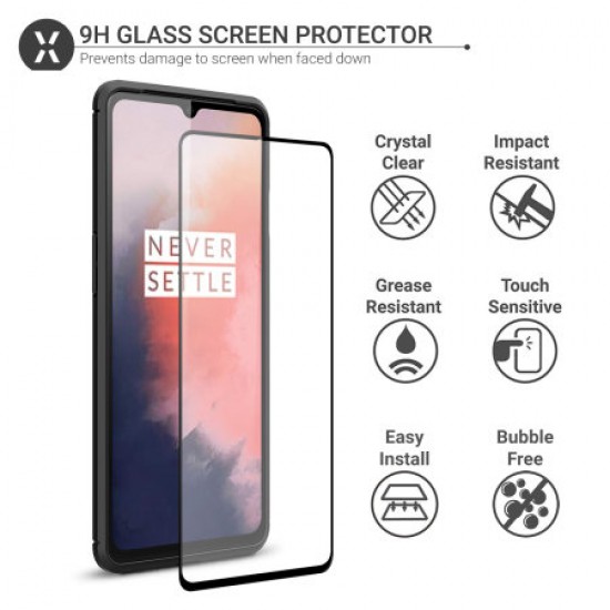 Olixar Sentinel OnePlus 7T Case & Glass Screen Protector - Black