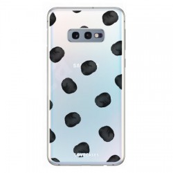 LoveCases Samsung S10e Polka Phone Case - Clear Multi