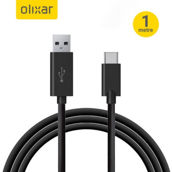 Olixar USB-C Samsung Galaxy Note 20 Charging Cable - Black 1m