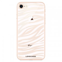 LoveCases iPhone 7 Zebra Phone Case - Clear White