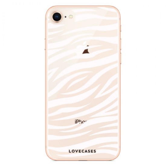 LoveCases iPhone 7 Zebra Phone Case - Clear White