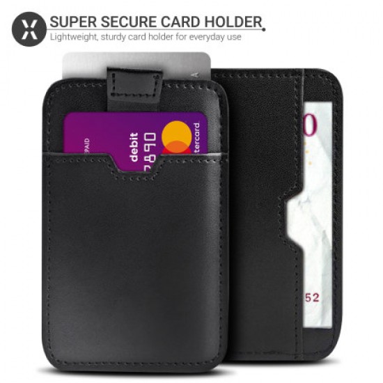 Olixar RFID Genuine Leather Card Case & Holder - Black