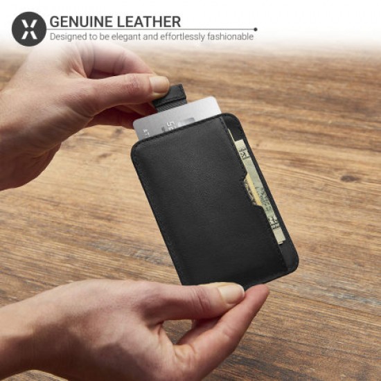 Olixar RFID Genuine Leather Card Case & Holder - Black