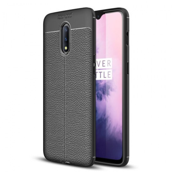 Olixar Attache OnePlus 7 Leather-Style Protective Case - Black