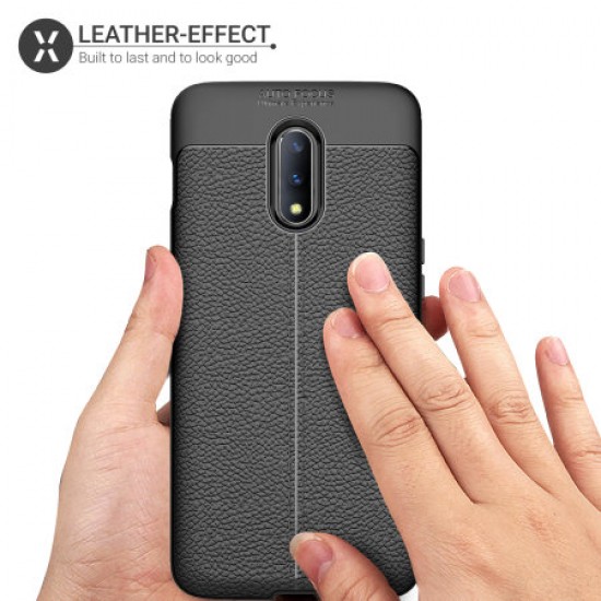 Olixar Attache OnePlus 7 Leather-Style Protective Case - Black