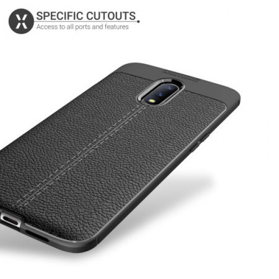 Olixar Attache OnePlus 7 Leather-Style Protective Case - Black