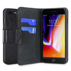 Olixar Leather-Style iPhone 8 Plus / 7 Plus Wallet Stand Case - Black
