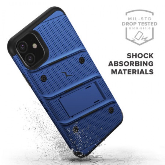 Zizo Bolt Series iPhone 11 Tough Case & Screen Protector - Blue/Black