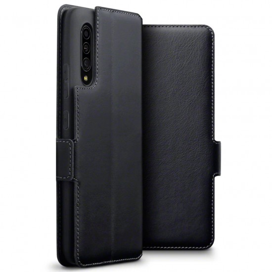 Terrapin Samsung Galaxy A90 5G Low Profile Genuine Leather Wallet Case - Black