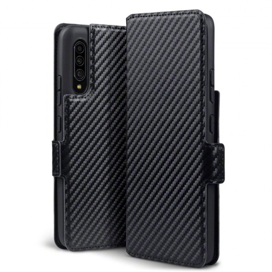 Terrapin Samsung Galaxy A90 5G Low Profile PU Leather Wallet Case - Black Carbon