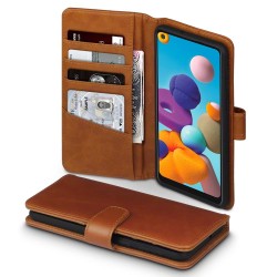 Terrapin Samsung Galaxy A21 - Real Leather Wallet Case - Cognac