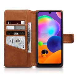 Terrapin Samsung Galaxy A31 Real Leather Wallet Case - Cognac