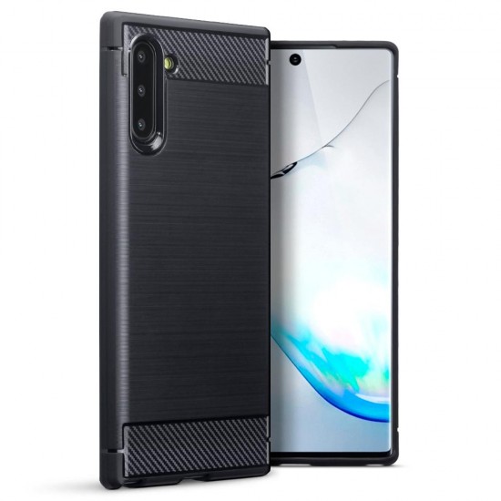 Terrapin Samsung Galaxy Note 10 Carbon Fibre Design Slim Gel Case - Black