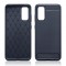 Terrapin Carbon Fibre Brushed Effect TPU Gel Case - Dark Blue for Samsung Galaxy