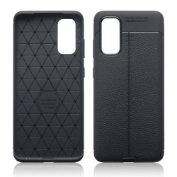 Terrapin Leather Texture TPU Gel Case - Black for Samsung Galaxy S20