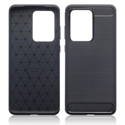 Terrapin Carbon Fibre Brushed Effect TPU Gel Case - Black for Samsung Galaxy S20