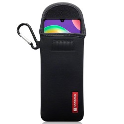 Shocksock Samsung Galaxy A31 Neoprene Pouch Case with Carabiner - Black