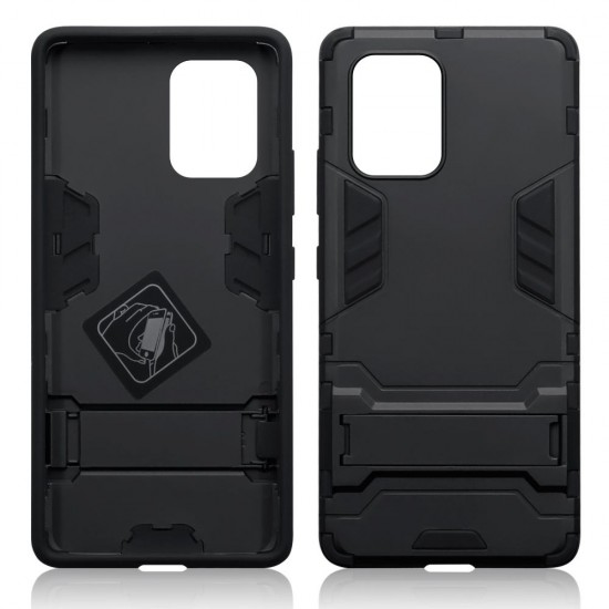 Terrapin Samsung Galaxy S10 Lite Dual Layer Shock Resistant Case with Stand - Bl