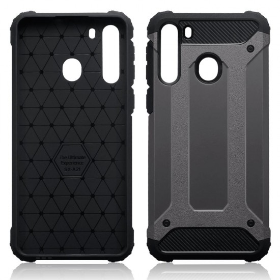 Terrapin Double Layer Impact Case for Samsung Galaxy A21 - Gunmetal