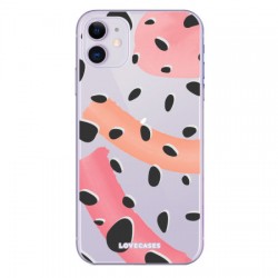 LoveCases iPhone 11 Abstract Polka Case - Clear Multi
