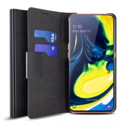 Olixar Leather-Style Samsung Galaxy A80 Wallet Stand Case - Black