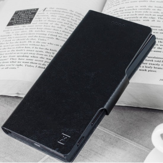 Olixar Leather-Style Xiaomi Mi 9 Wallet Stand Case - Black