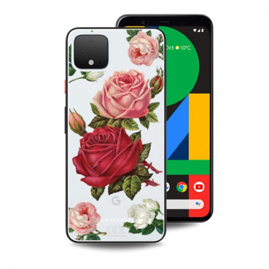 LoveCases Google Pixel 4 XL Roses Clear Phone Case