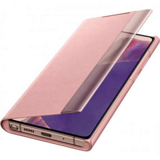 Official Samsung Galaxy Note 20 5G Clear View Case - Mystic Bronze