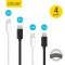 Olixar USB-C & Lightning Charging Cable Family Starter Pack - 4 Pack