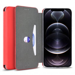 Olixar Soft Silicone iPhone 12 Pro Wallet Case - Red