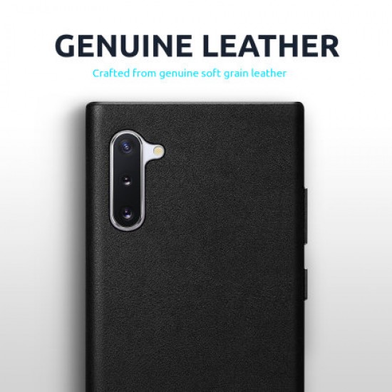 Olixar Genuine Leather iPhone 12 Case - Black