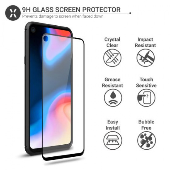 Olixar Sentinel Samsung A8S Case And Glass Screen Protector - Black