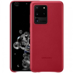 Official Samsung Galaxy S20 Ultra Leather Cover Case - Red