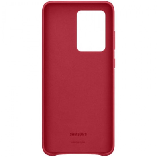 Official Samsung Galaxy S20 Ultra Leather Cover Case - Red