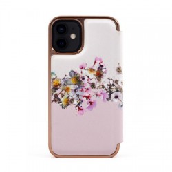 Ted Baker Jasmine iPhone 12 mini Anti-Shock Folio Case - Rose Gold