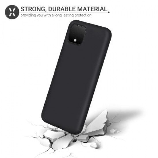 Olixar Soft Silicone Google Pixel 4 Case - Black