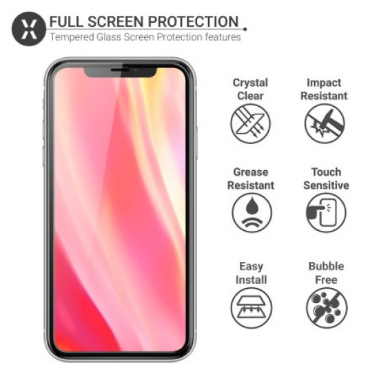 Olixar iPhone 11 Pro Max Full Cover Glass Screen Protector - Black