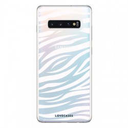 LoveCases Samsung S10 Zebra Phone Case - Clear White