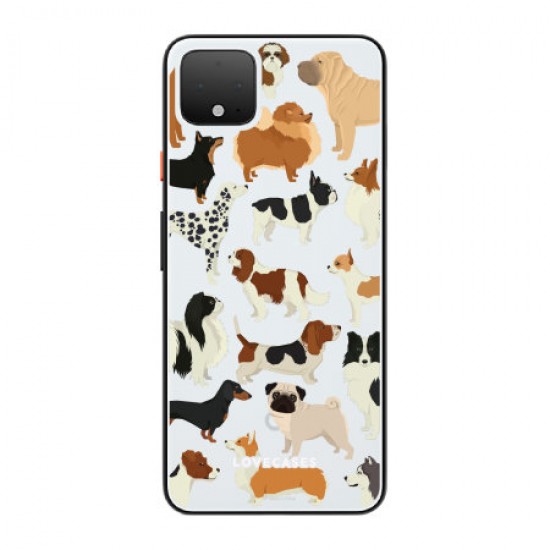 LoveCases Google Pixel 4 Dogs Clear Phone Case