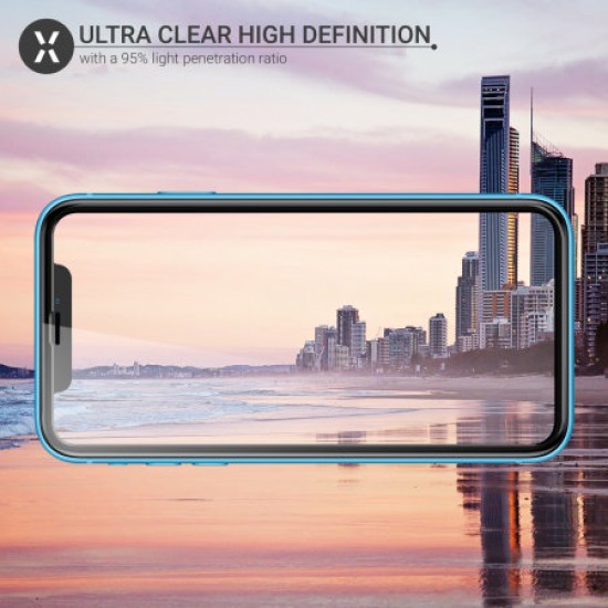 Olixar iPhone XR Full Cover Glass Screen Protector - Black