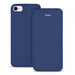 Olixar Soft Silicone iPhone 8 Wallet Case - Navy Blue