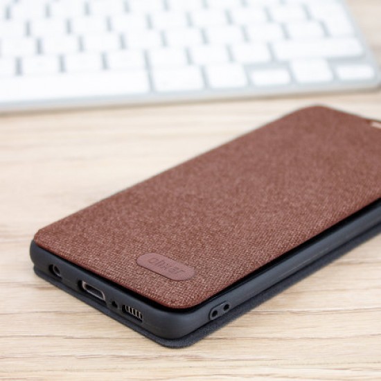 Olixar Canvas Samsung Galaxy S10 Plus Wallet Case - Brown