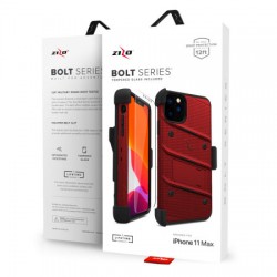 Zizo Bolt Series iPhone 11 Pro Max Case & Screen Protector - Red/Black