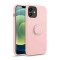 Zizo Revolve Series iPhone 12 Thin Ring Case - Rose Quartz