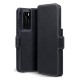 Olixar Slim Genuine Leather Huawei P40 Wallet Case - Black