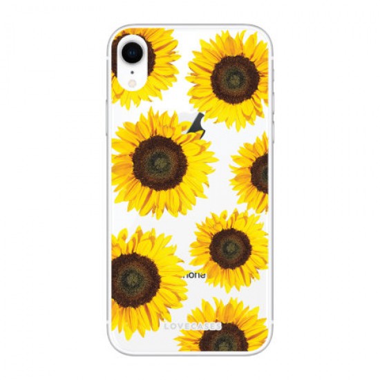LoveCases iPhone XR Sunflower Clear Phone Case