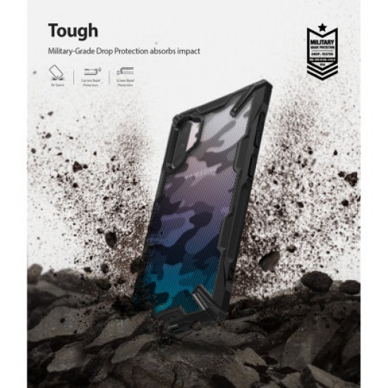 Ringke Fusion X Design Samsung Galaxy Note 10 Plus Case - Camo Black